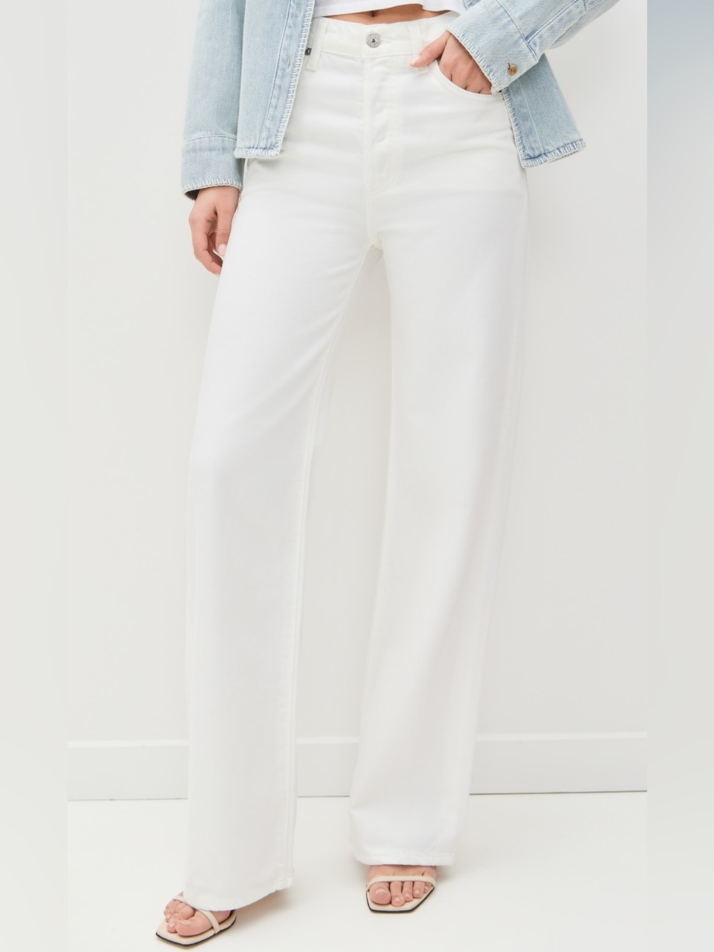 Citizens of Humanity Annina Trouser Jeans in Soft White - Size 26 - Excellent